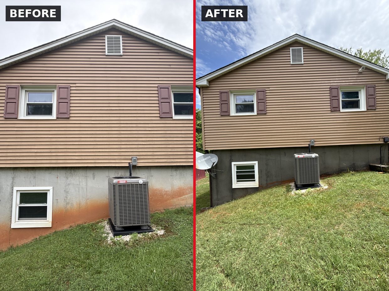House Washing — Moneta, VA before and after by Pro-Shine Softwash