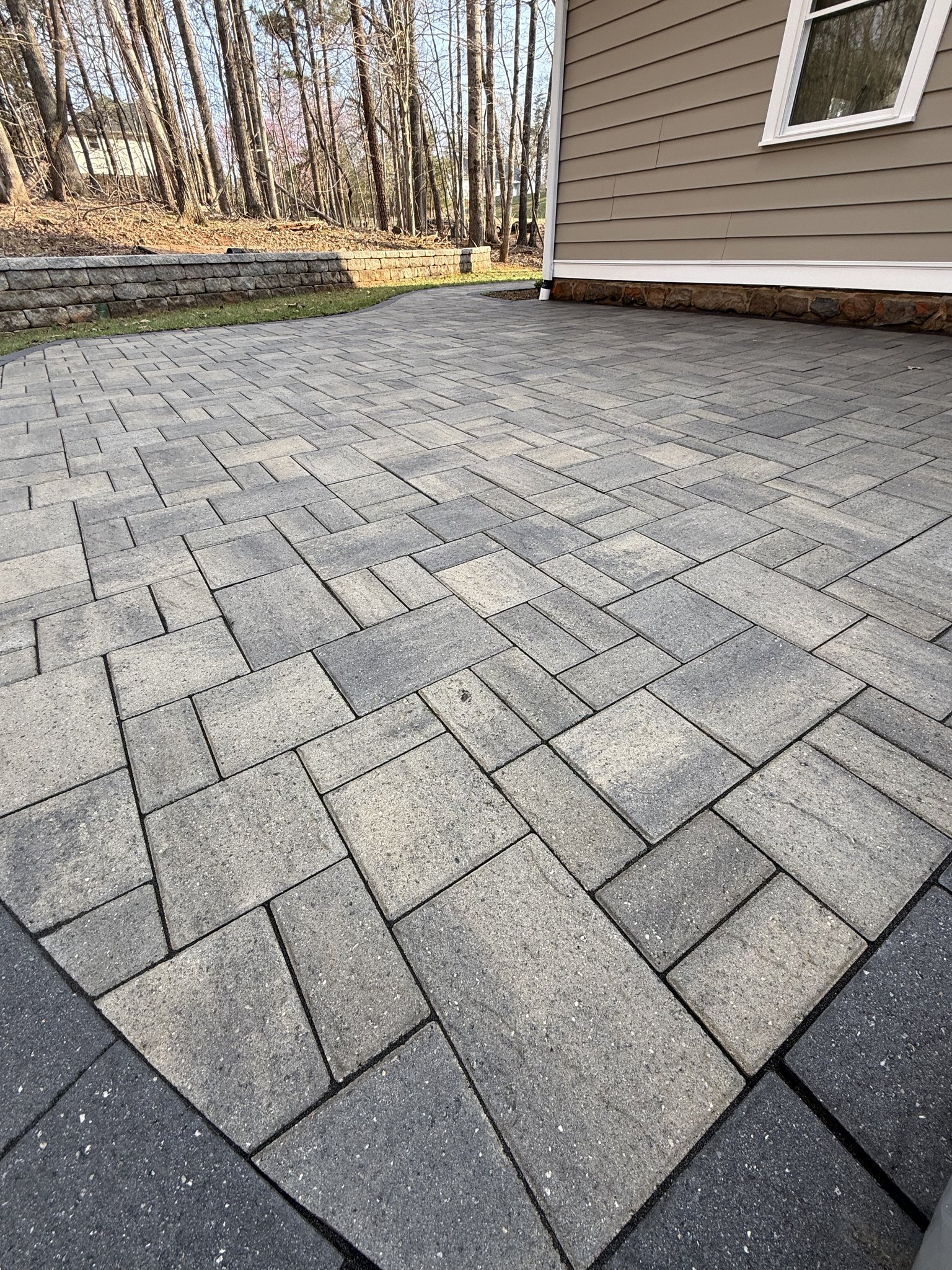 Restored paver patio and deck area in Huddleston, VA