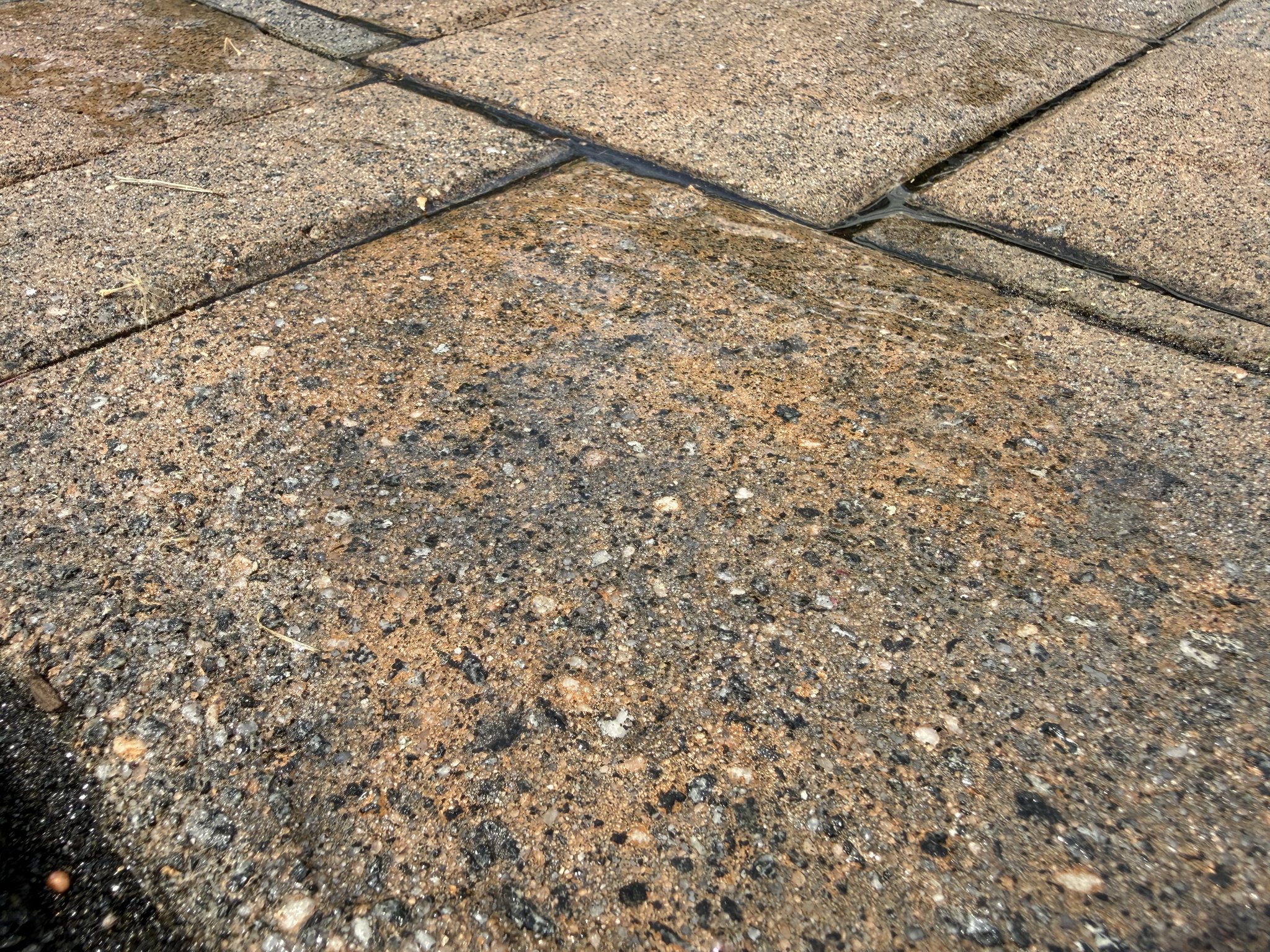 Close-up of sealed paver surface after restoration in Union Hall, VA