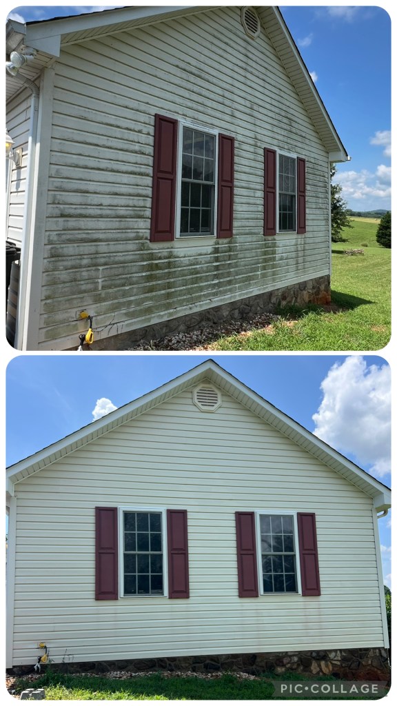 house wash in Moneta, VA vinyl siding softwash in smith mountain lake